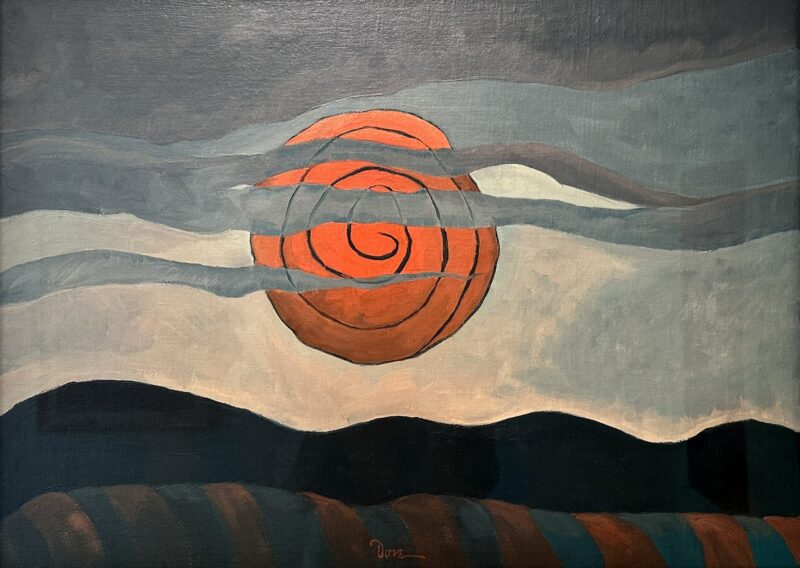 Arthur Dove, Red Sun. 1935. Lähde: Wikimedia Commons.